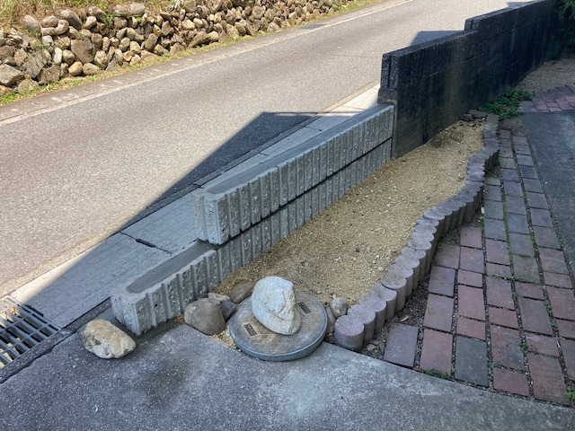 新設したブロック塀